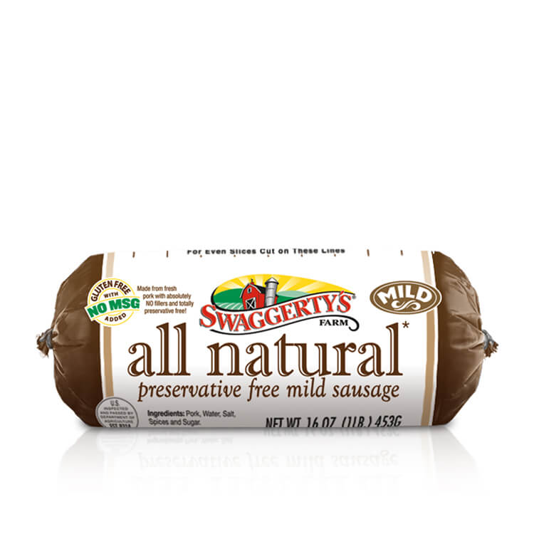Mild All Natural Sausage 1lb Roll Swaggerty S Farm